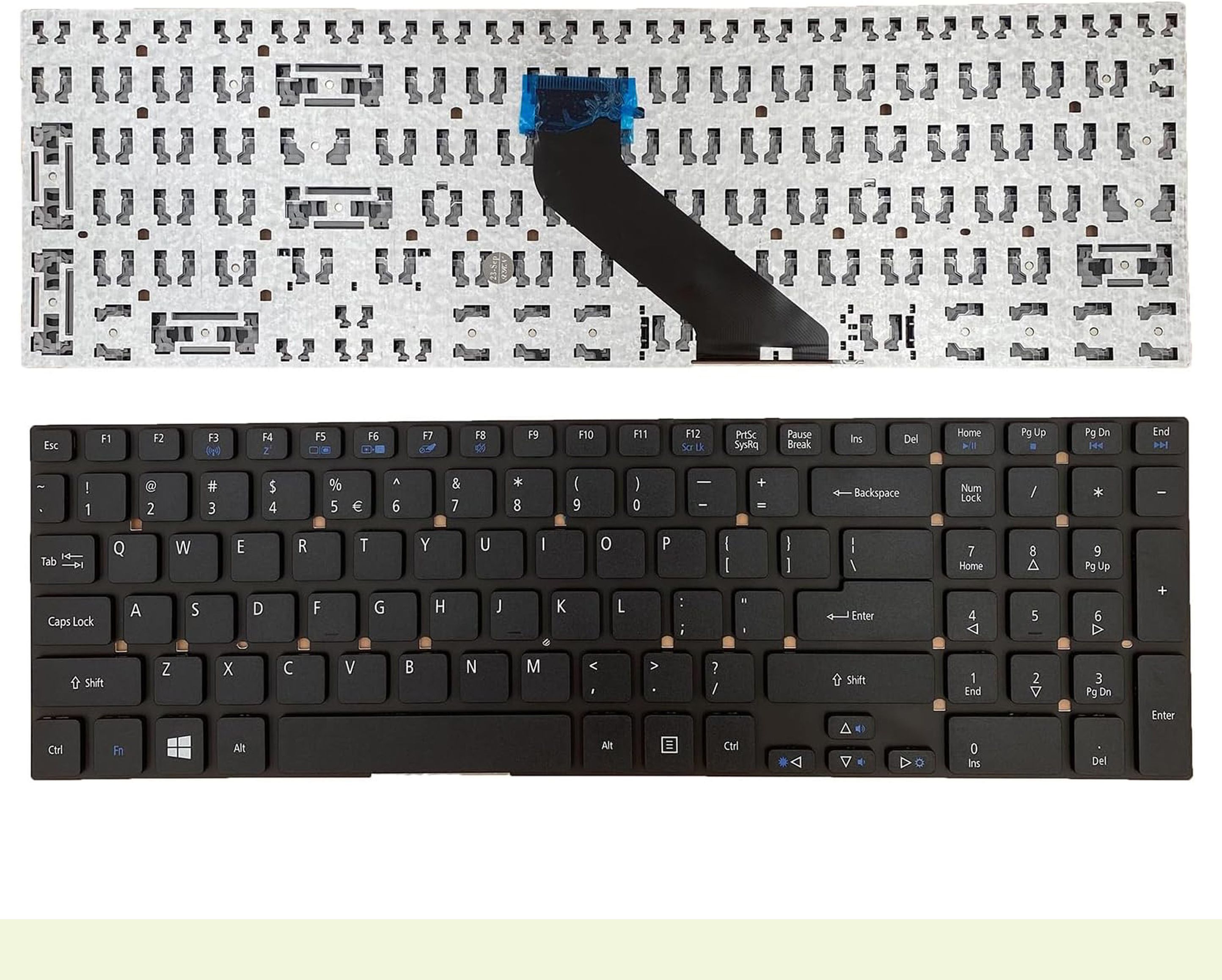 TecSone Replacement Laptop Keyboard for A CER Aspire Gateway V121730AS4 Wireless Laptop-size Laptop Keyboard Compatible with Laptop-image-6