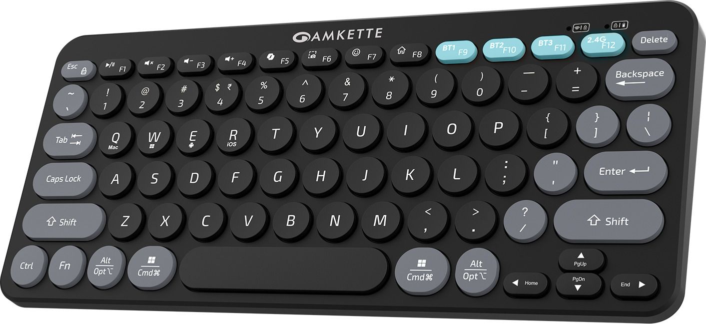 AMKETTE Optimus BT Plus 4 in 1 Multi Device, Compact Type-C Rechargeable with AI Access Bluetooth, Wireless Handheld Laptop Keyboard Compatible with Desktop, Laptop, Tablet, iPad, Mac-picture-21