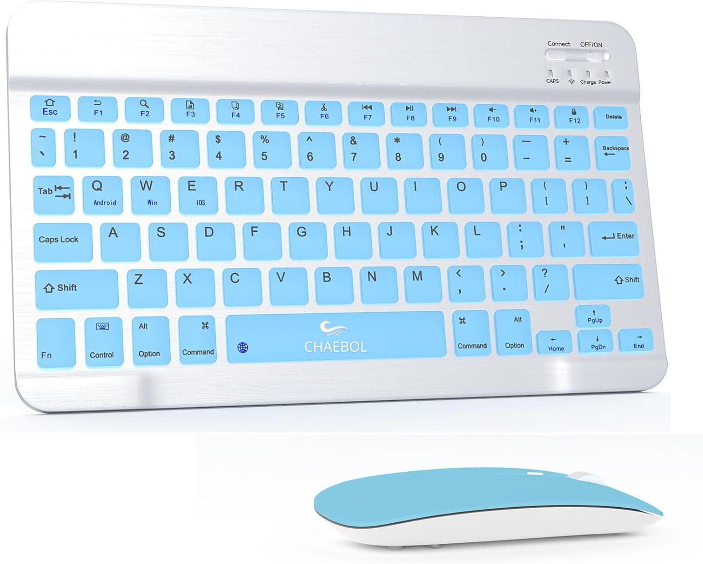 Chaebol Bluetooth Keyboard & Mouse Combo, 3 DPI Bluetooth, Wireless Laptop-size Laptop Keyboard Compatible with Tablet, Desktop, iPad, Laptop-image-1