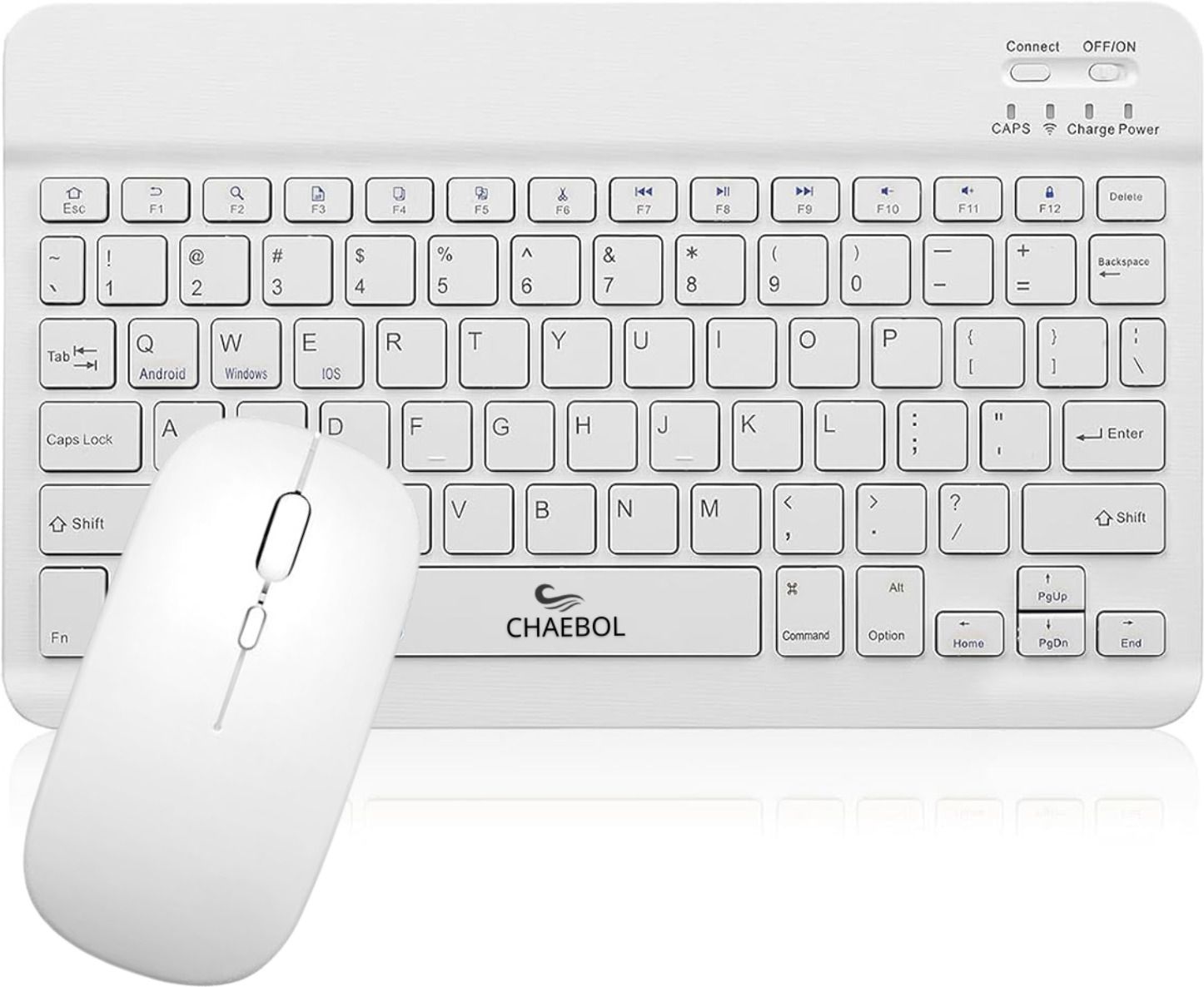 Chaebol Wireless Keyboard Mouse Combo, Ultra Slim Rechargeable Keyboard Bluetooth, Wireless Laptop-size Laptop Keyboard Compatible with Tablet, Desktop, iPad, Laptop-image-7