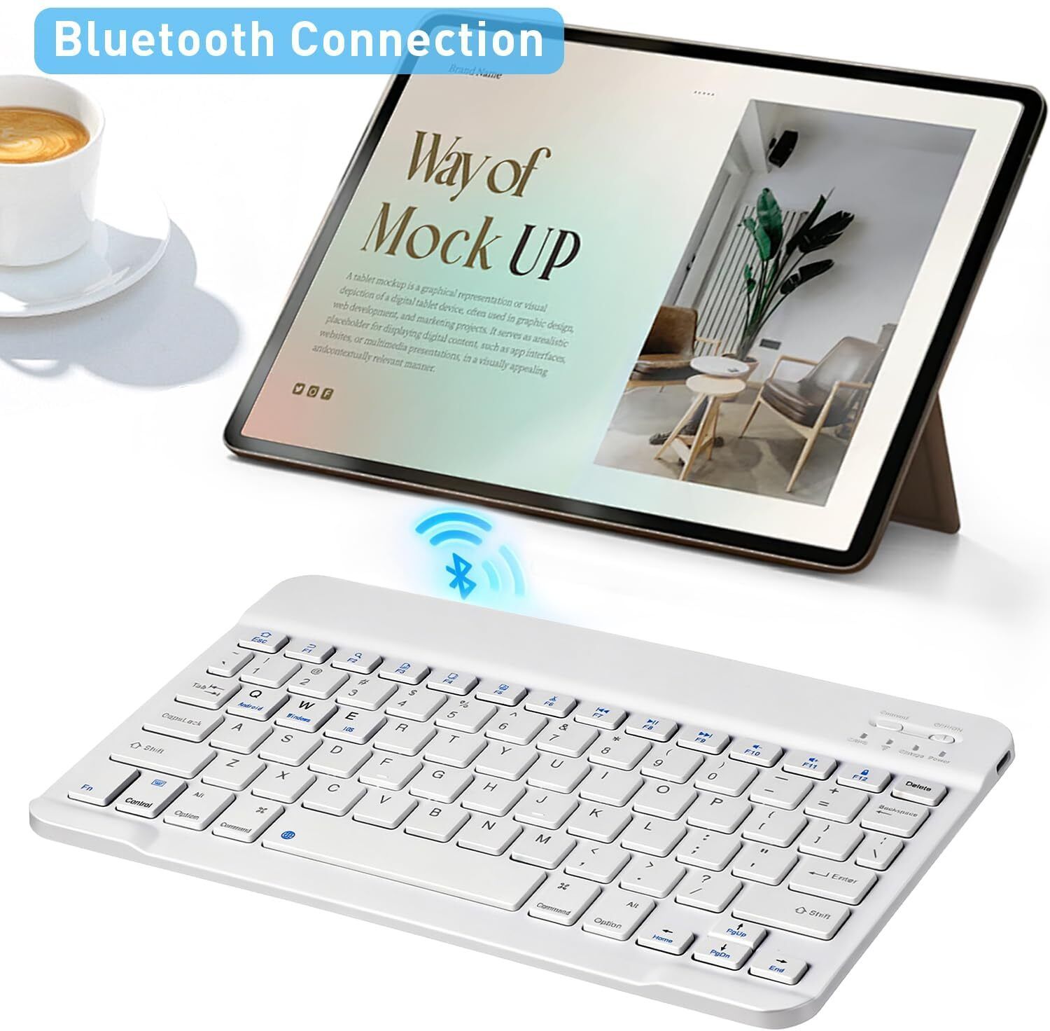 VOOCME Bluetooth Keyboard and Mouse Combo Bluetooth Standard Laptop Keyboard Compatible with Laptop-image-37