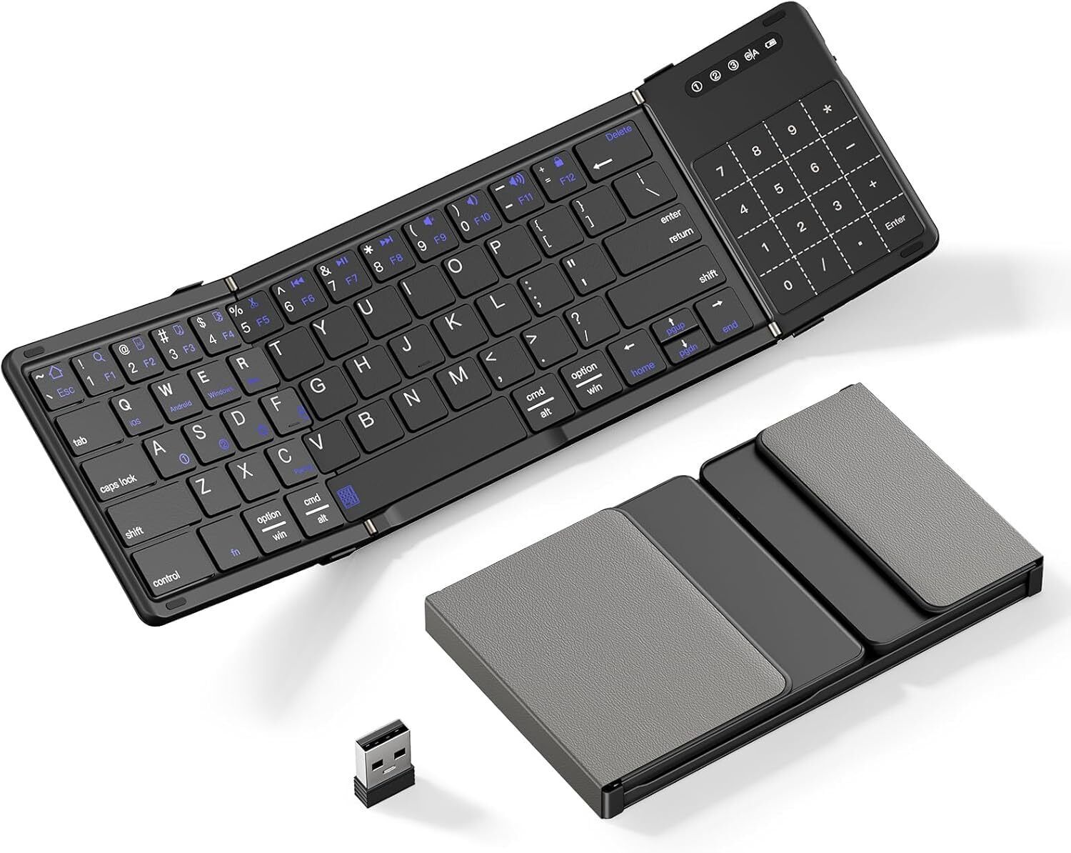 Tobo Foldable Keyboard Air3 Foldable Bluetooth Keyboard with Touchpad TD-B077T Bluetooth, Wireless Handheld Laptop Keyboard Compatible with iPad, Desktop, Laptop, Mac, Tablet-image-38