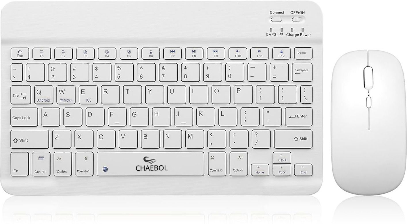 Chaebol KY04 Keyboard and Mouse Combo Rechargeable Portable Wireless Bluetooth, Wireless Laptop-size Laptop Keyboard Compatible with Tablet, Desktop, iPad, Laptop-image-14