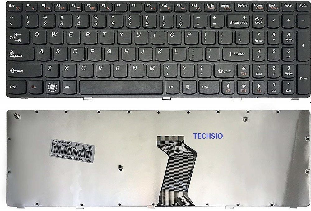 TechSio IdeaPad Z570 V570 B570 B570A B570G B575 V570C Internal Laptop-size Laptop Keyboard Compatible with Desktop, Laptop, Mac-image-35