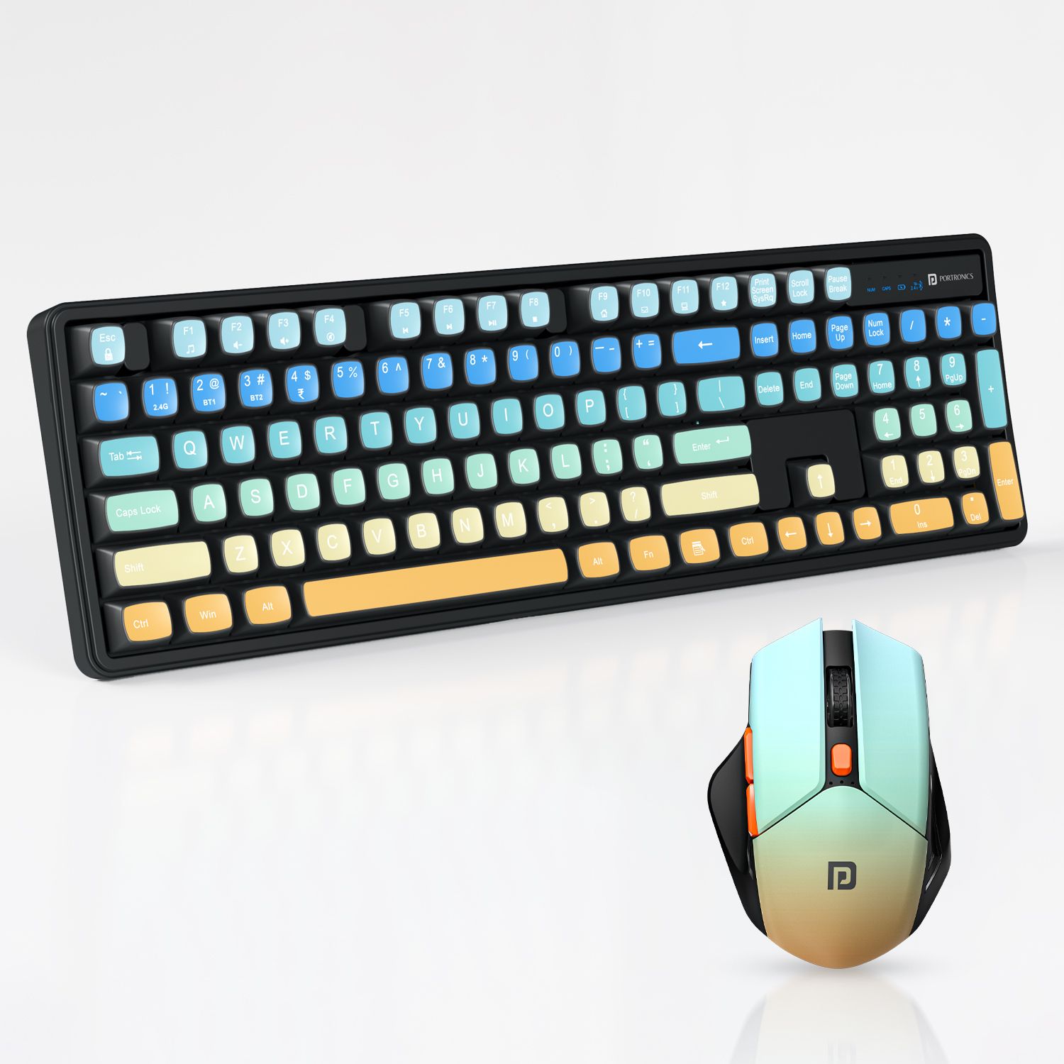 Portronics Key12 Combo Rechargeable Wireless Keyboard Mouse Set,Bluetooth & 2.4GHz Wireless Wireless Laptop-size Laptop Keyboard Compatible with Desktop, Laptop, Mac-picture-21