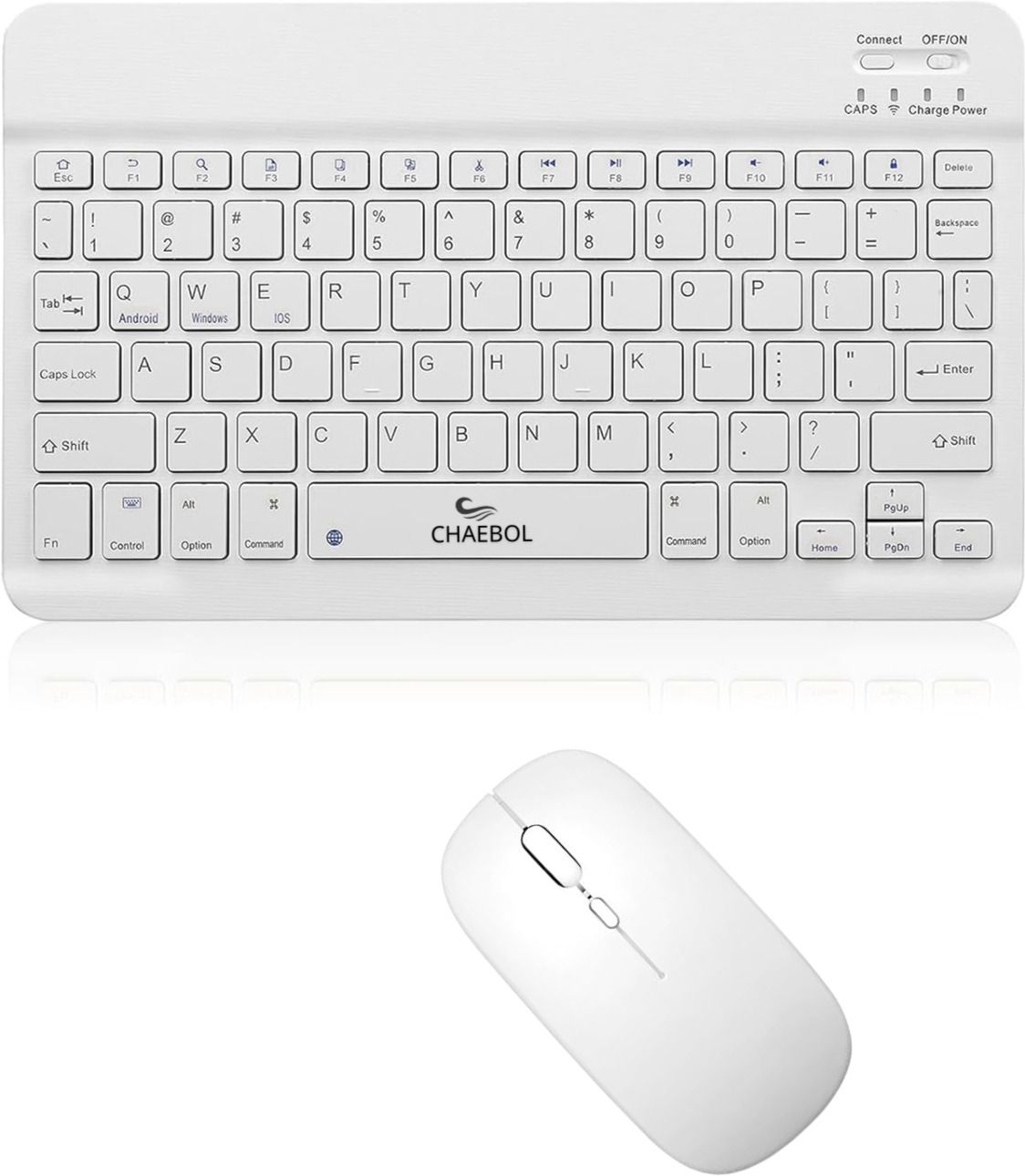 Chaebol KY02 Rechargeable Portable Wireless Keyboard Mouse Set Bluetooth, Wireless Laptop-size Laptop Keyboard Compatible with Tablet, Desktop, iPad, Laptop-image-1