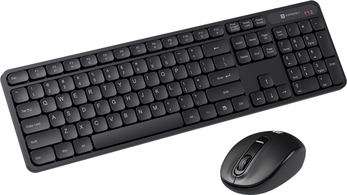 Portronics Key8 Combo Wireless Keyboard and Mouse Set with 2.4 GHz Wireless, Large Keycaps Wireless Handheld Laptop Keyboard Compatible with Desktop, Laptop, Mac 104 Keys, Adjustable Mouse Sensitivity, 12 Multimedia Hotkeys, PC, Laptop, Mac-picture-11