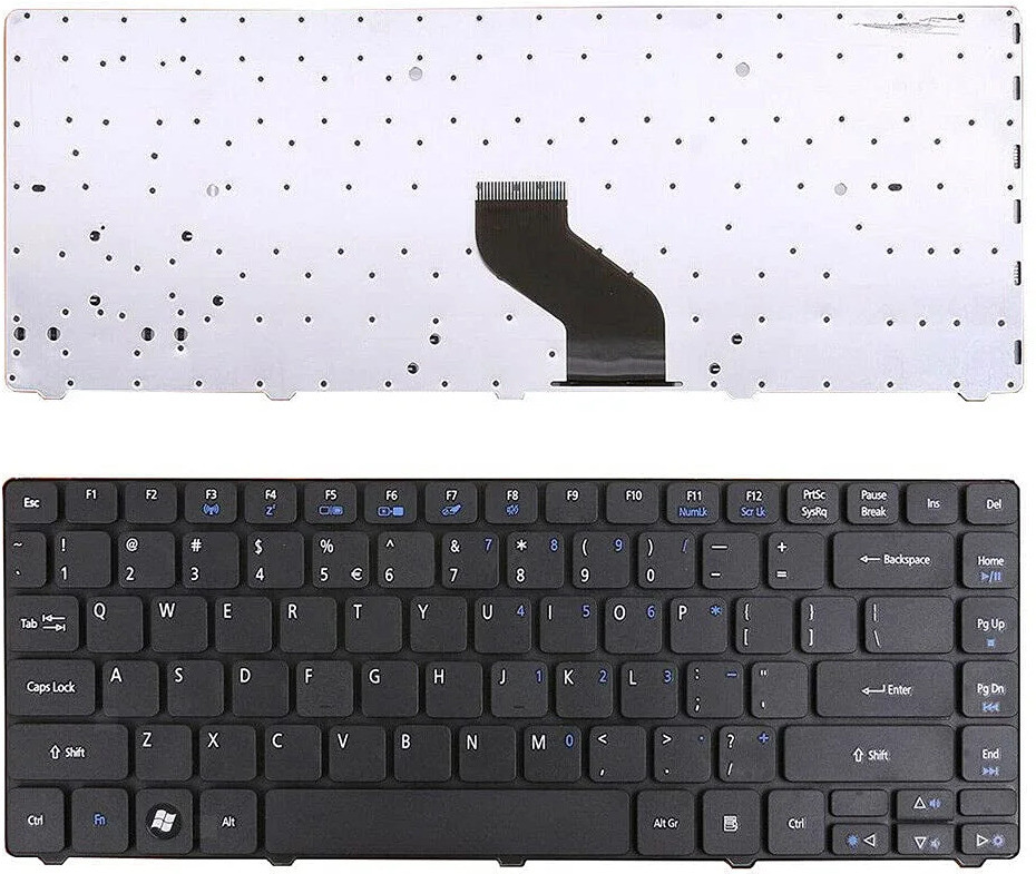 SOLUTIONS-365 ACER 4736 WITHOUT BACKLIT BLACK US Internal Laptop-size Laptop Keyboard image 1