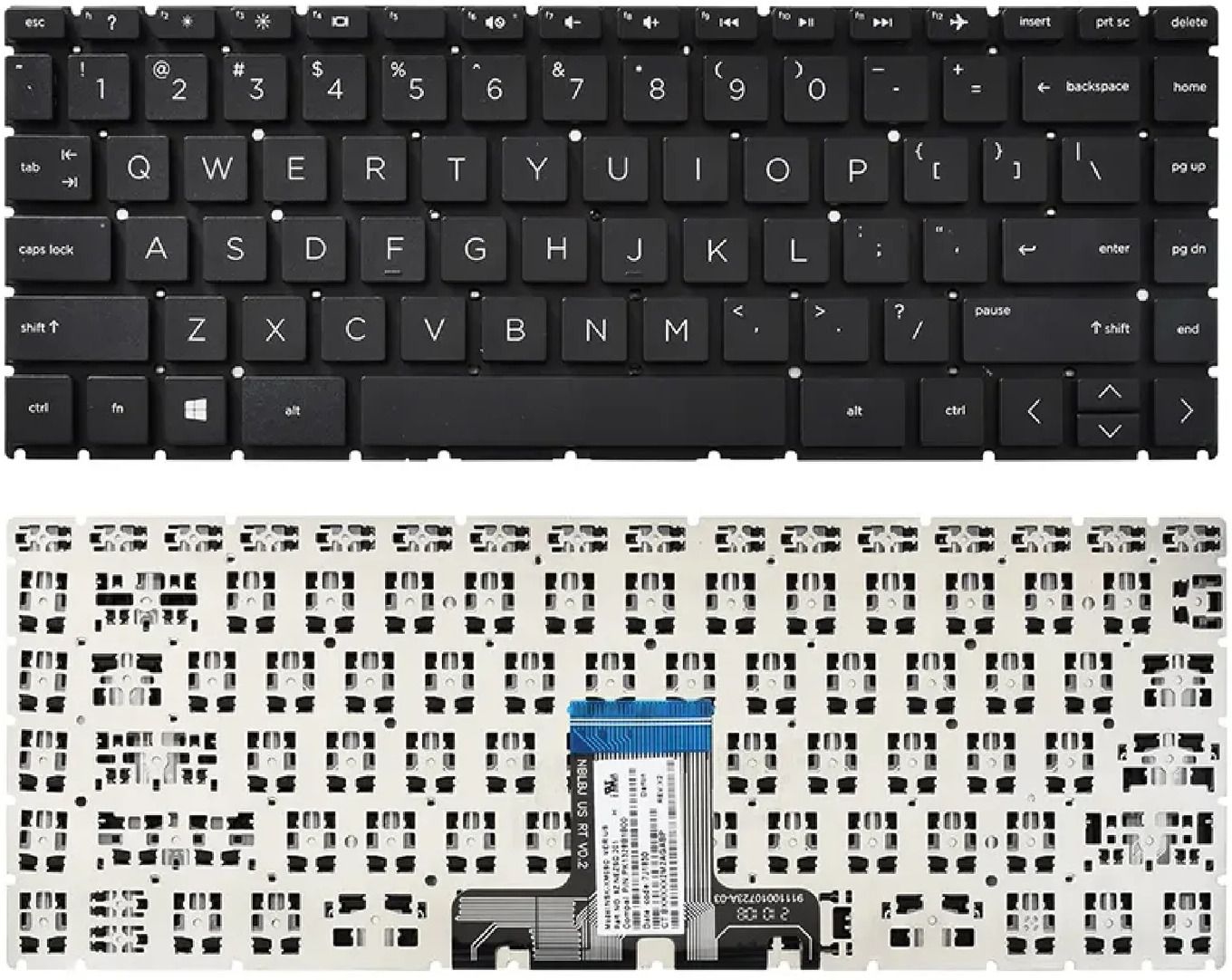 SOLUTIONS-365 COMPATIBLE HP 14CD WITHOUT BACKLIT BLACK US Internal Laptop-size Laptop Keyboard Compatible with Desktop, Laptop, Mac-image-13