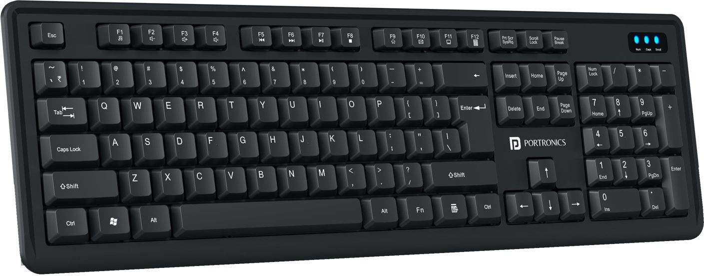 Portronics Key Air Combo, 2.4GHz USB Receiver, Full-Size Keyboard with Multimedia Keys Wireless Standard Laptop Keyboard Compatible with Laptop, Desktop-picture-13