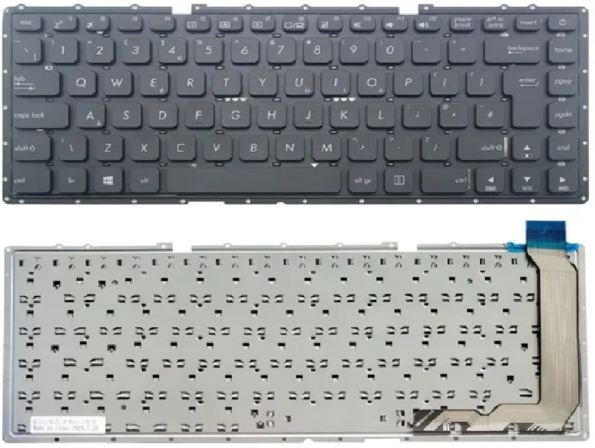 SOLUTIONS-365 ASUS A441 WITHOUT BACKLIT BLACK UK Internal Laptop-size Laptop Keyboard Compatible with Desktop, Laptop, Mac image 1