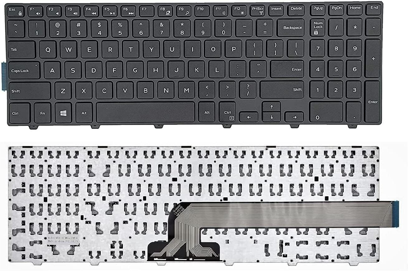 SOLUTIONS-365 COMPATIBLE LAPTOP KEYBOARD FOR Dell Inspiron 3541 WITHOUT BACKLIT BLACK US Internal Laptop-size Laptop Keyboard image 1