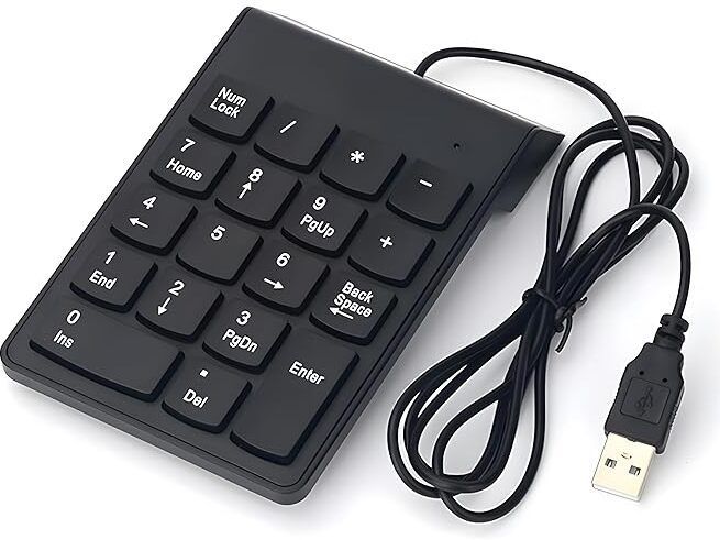 RyzCare Mini Number Pad Digital Keyboard 18 Keys Numpad Wired USB Handheld Laptop Keyboard Compatible with Desktop, Laptop, Mac-picture-31