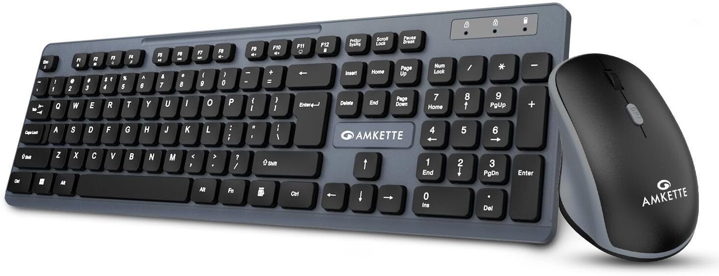AMKETTE Primus NXT Wireless Keyboard & Mouse Combo, 2.4GHz, 3200 DPI, Silent Keys Wireless Standard Laptop Keyboard Compatible with Desktop, Laptop, Mac-image-14