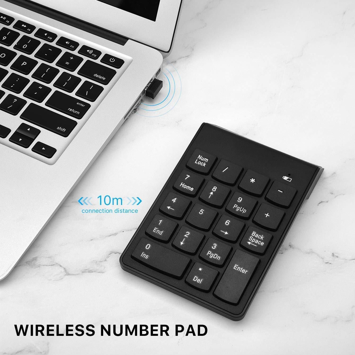 FlexiKeys Portable Numeric Keypad, Lightweight 18-Key Numpad for On-the-Go Use Wireless Handheld Laptop Keyboard Compatible with Desktop, Laptop, Mac-picture-16