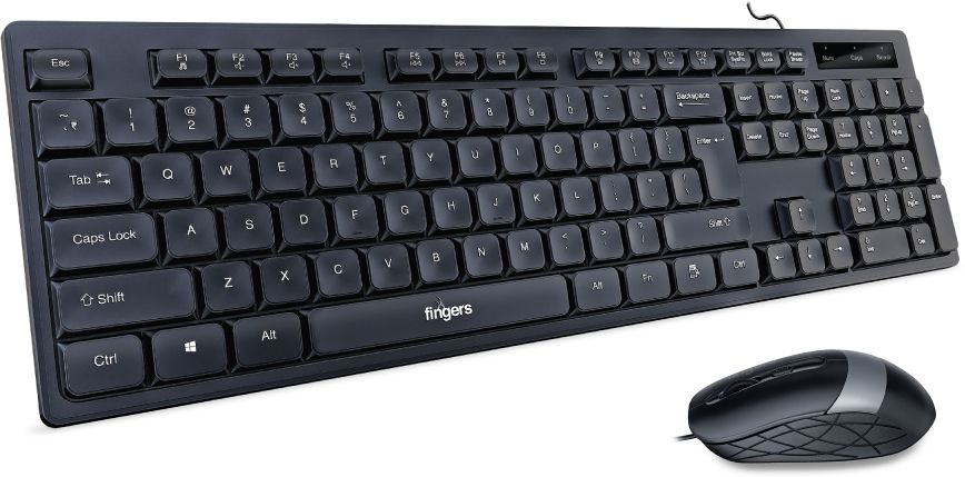 FINGERS Cheesy Combo With Mouse Wired USB Standard Multi-device Keyboard Compatible with Desktop, Laptop, Mac Cheesy Combo-image-20