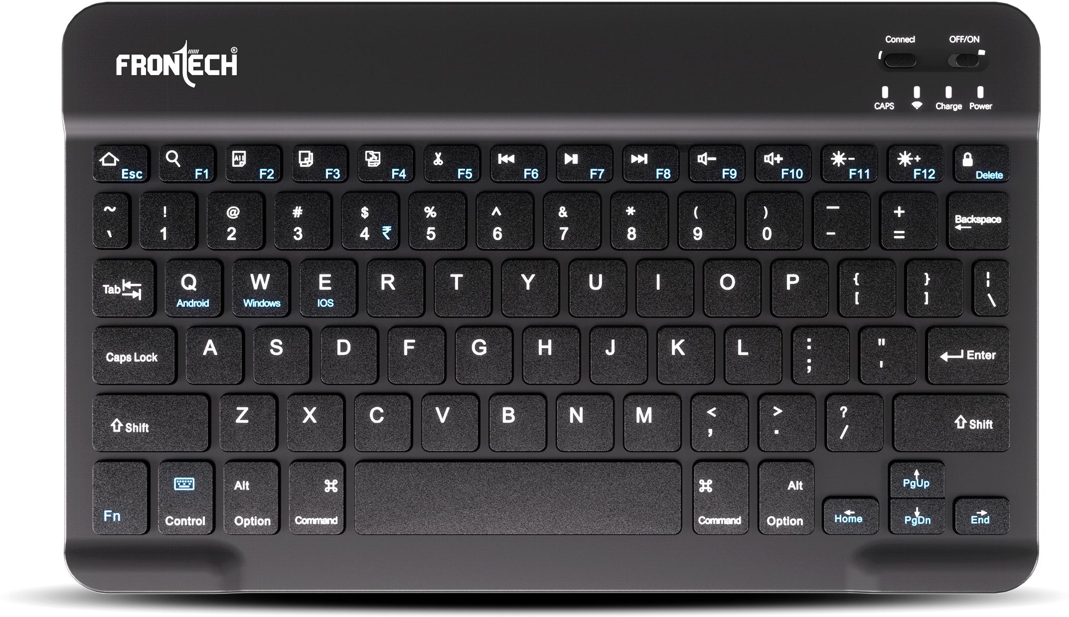 Frontech FT-1603A Wireless, Bluetooth, Smart Connector Laptop-size Multi-device Keyboard Compatible with Laptop, Desktop, Mac, Tablet-picture-25