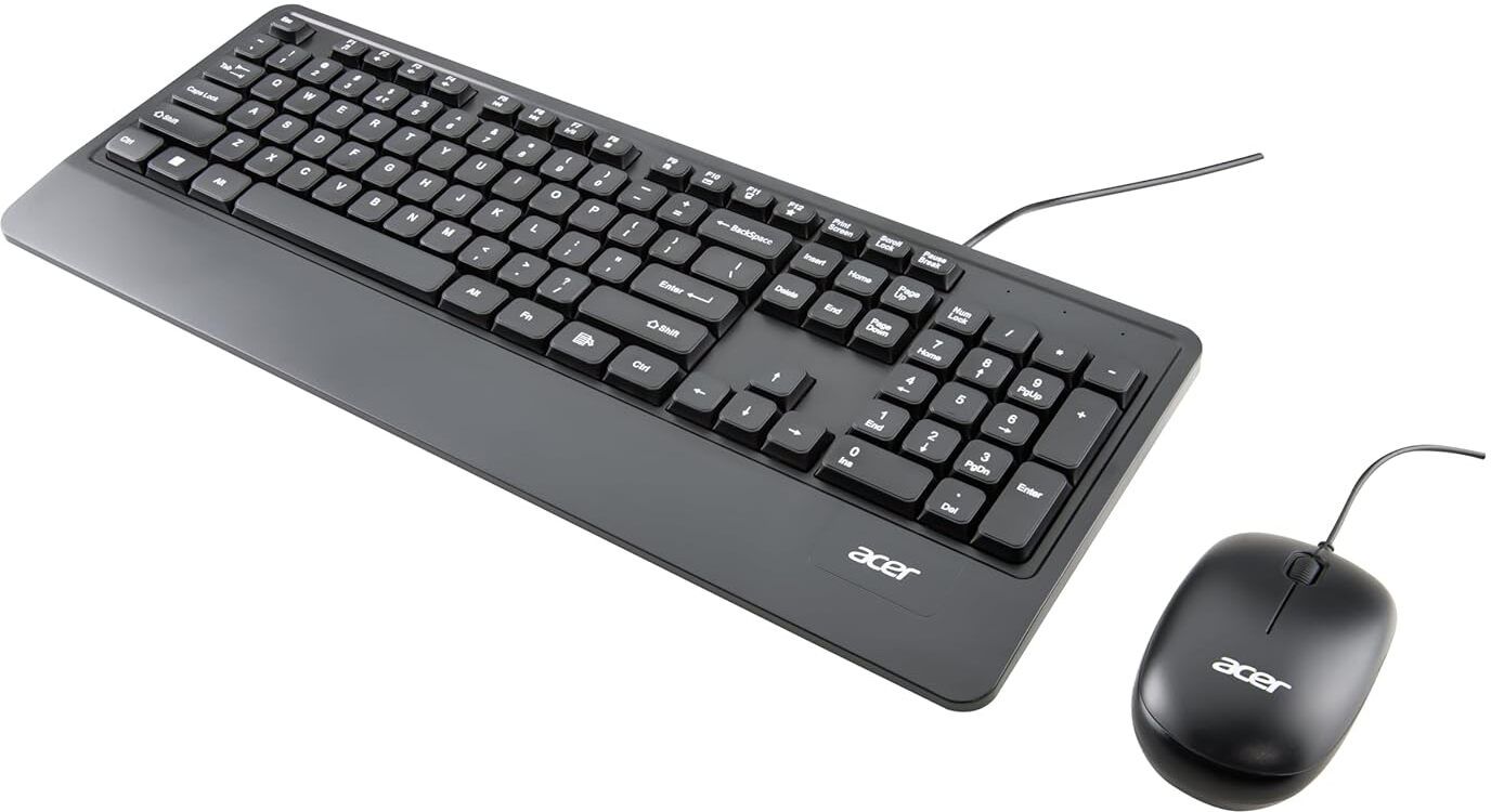 Acer Keyboard & Mouse Combo with Palm Rest Wired USB Standard Multi-device Keyboard Compatible with Desktop, Laptop-image-18