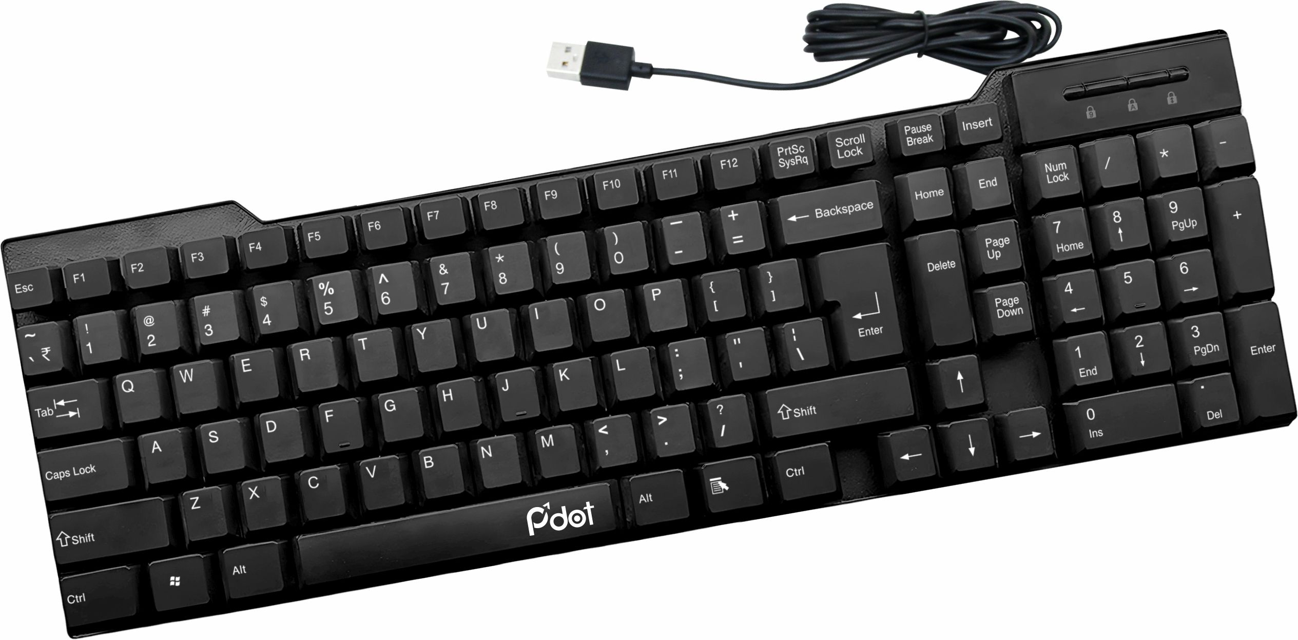 PDot KB-297RS Floated Key Keyboard Wired USB Standard Multi-device Keyboard Compatible with Desktop, Laptop-image-46