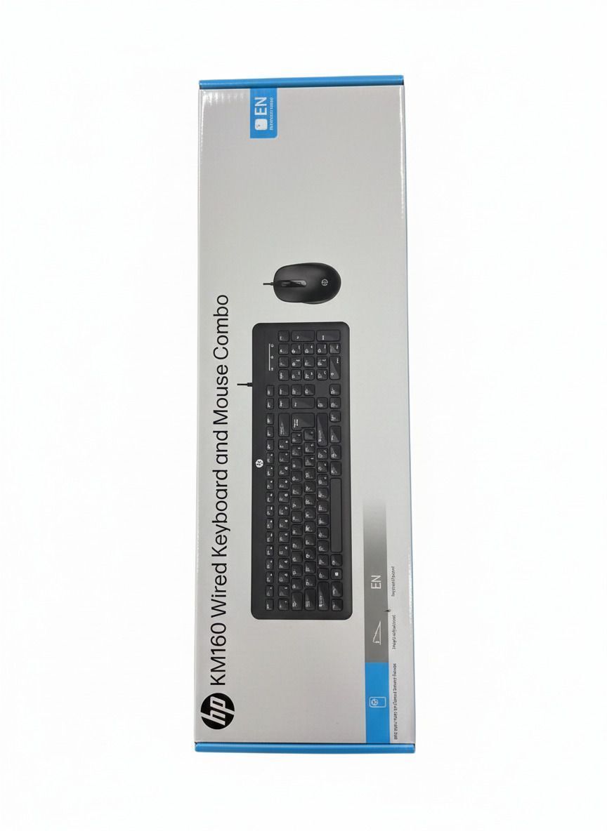 HP KM160 Wired Keyboard And Mouse Wired USB Standard Multi-device Keyboard Compatible with Desktop, Laptop-picture-37