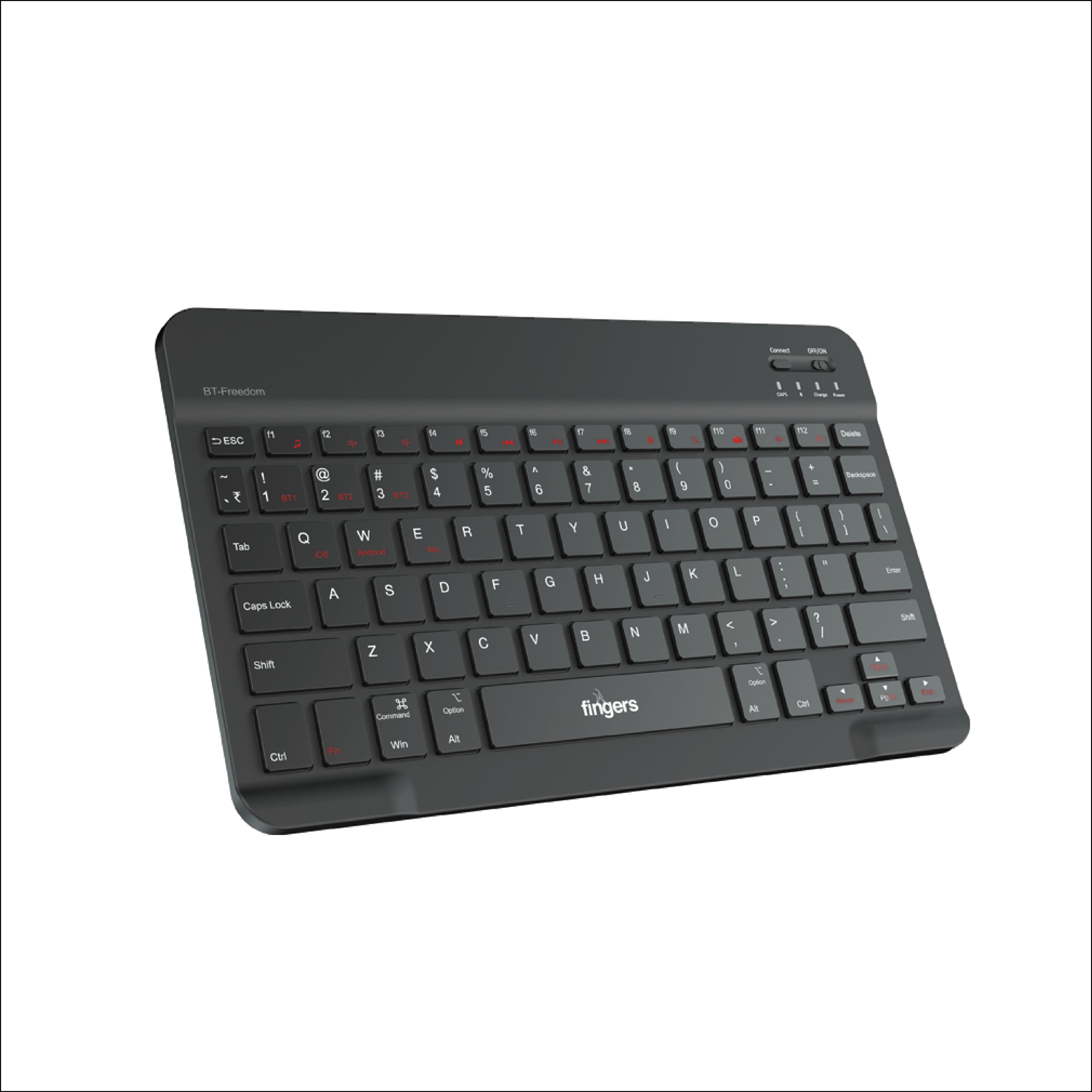 FINGERS BT-Freedom Bluetooth Laptop-size Multi-device Keyboard Compatible with Desktop, Laptop, Mac-image-19