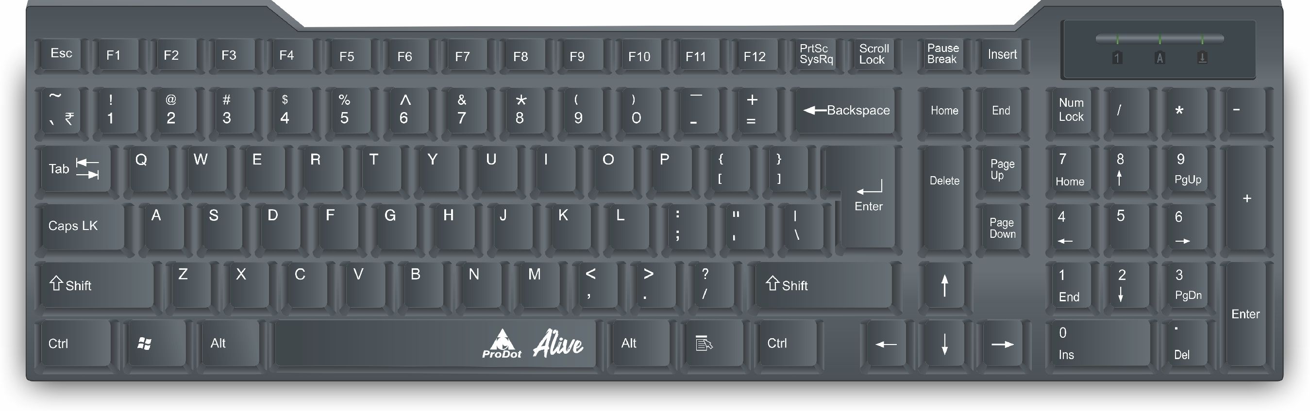PRODOT QWERTY Keyboard with Low Profile Keys for Windows, Mac, PC, Laptop (KB-Alive) Wired USB Standard Multi-device Keyboard Compatible with Desktop, Laptop, Mac stand support,KB-Alive-image-29