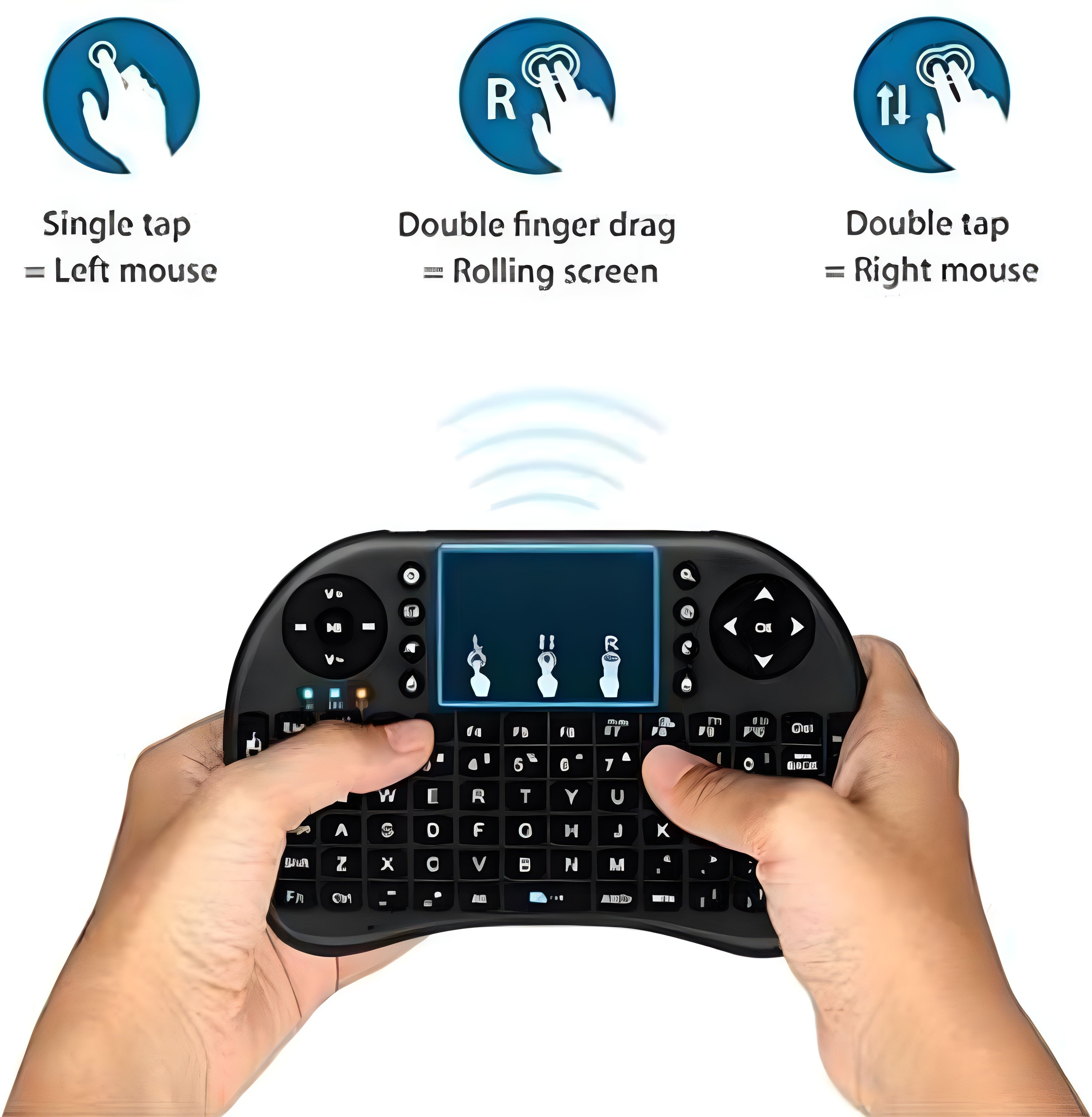 Clairbell Wireless Keyboard With Touchpad for Smart TV, Laptop, PC & Android DevicesPB313 Wireless Thumb-size Tablet Keyboard Compatible with Mac-image-24