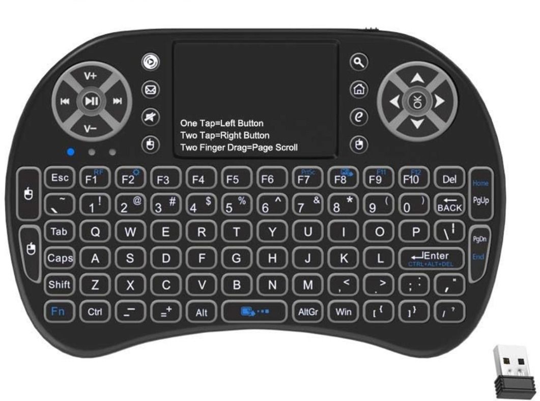 SAMVAT Bluetooth + 2.4G Wireless Dual Mode Mini Keyboard Remote with Touchpad Wireless Standard Multi-device Keyboard Compatible with Desktop, iPad, Laptop, Mac, Tablet-image-37
