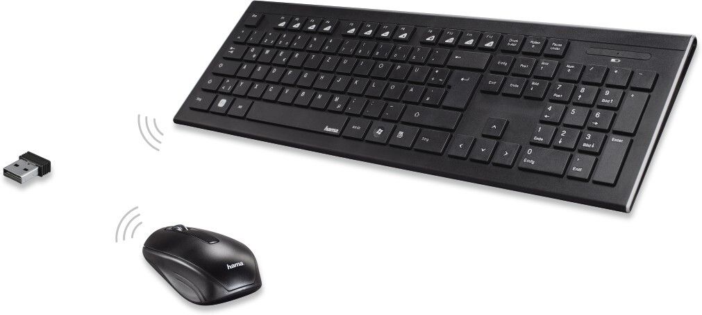 Hama Cortino Wireless Keyboard & Mouse Combo Set for Desktop & Laptop, 2.4 GHz, Wireless Standard Multi-device Keyboard Compatible with Desktop, Laptop, Mac-image-7