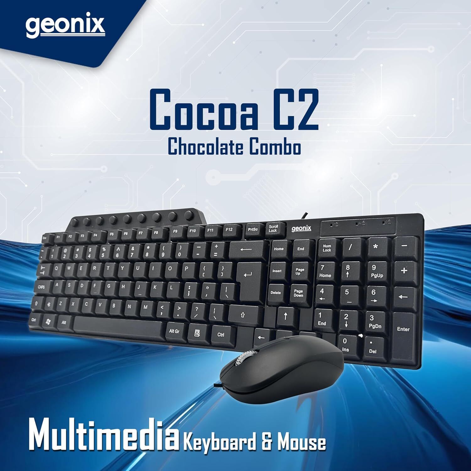 GEONIX GXWBK-02/ Cocoa C2 Wired USB Standard Multi-device Keyboard Compatible with Desktop-picture-15