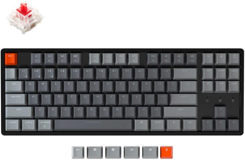 Keychron K8 Wireless Mechanical Keyboard | Multi-device Keyboard Bluetooth, Wired USB, Wireless Tenkeyless Multi-device Keyboard Compatible with Desktop, Laptop, Mac Easy to Use,Plug and Play,Quick, Comfy Durable body image 1