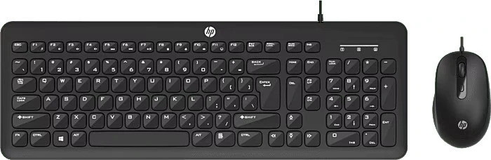HP KM160 Wired Mouse and Keyboard Wired USB Standard Multi-device Keyboard Compatible with Desktop, Laptop, Mac image 1