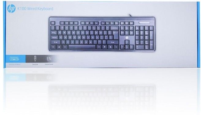 HP K100 Wired USB Standard Multi-device Keyboard Compatible with Desktop, Laptop, Mac stand support,K100-image-7