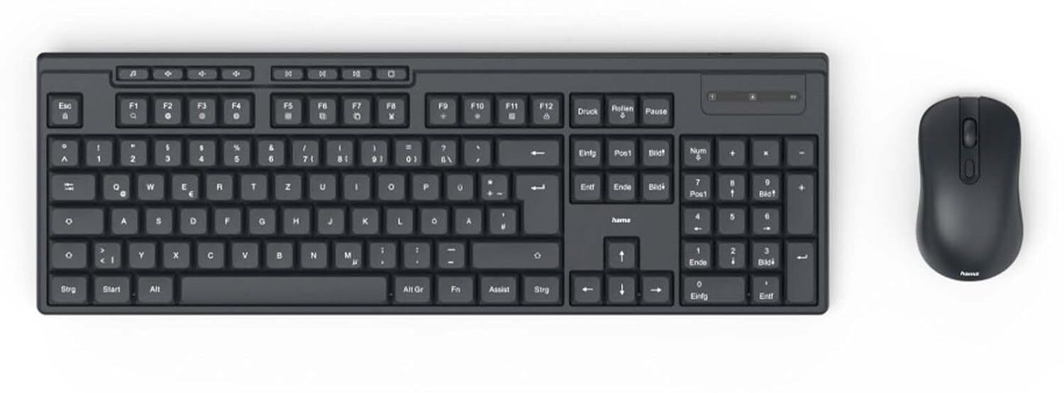Hama WKM-200 WIRLESS KEYBORD MOUSE COMBO Wireless Standard Multi-device Keyboard Compatible with Desktop, Laptop, Mac-picture-37
