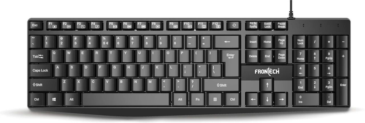 Frontech keyboard Wired USB Standard Multi-device Keyboard Compatible with Desktop-image-31