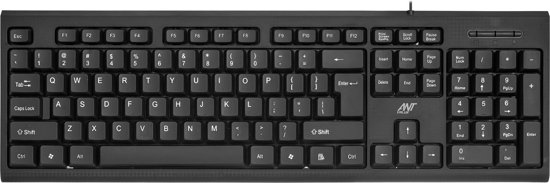 Ant Value FKBRI01 Wired USB Standard Multi-device Keyboard Compatible with Desktop, Laptop, Mac Easy to Use,Plug and Play,Quick, Comfy Durable body-image-19