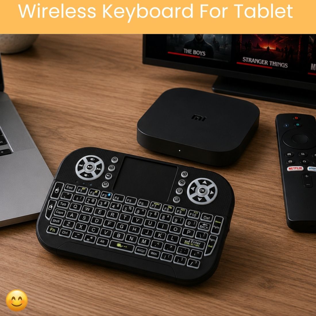 Clairbell Mini Wireless Keyboard With Touchpad, 2.4GHz USB Receiver For Smart TV & PCEI267 Wireless Thumb-size Tablet Keyboard Compatible with Desktop-image-36