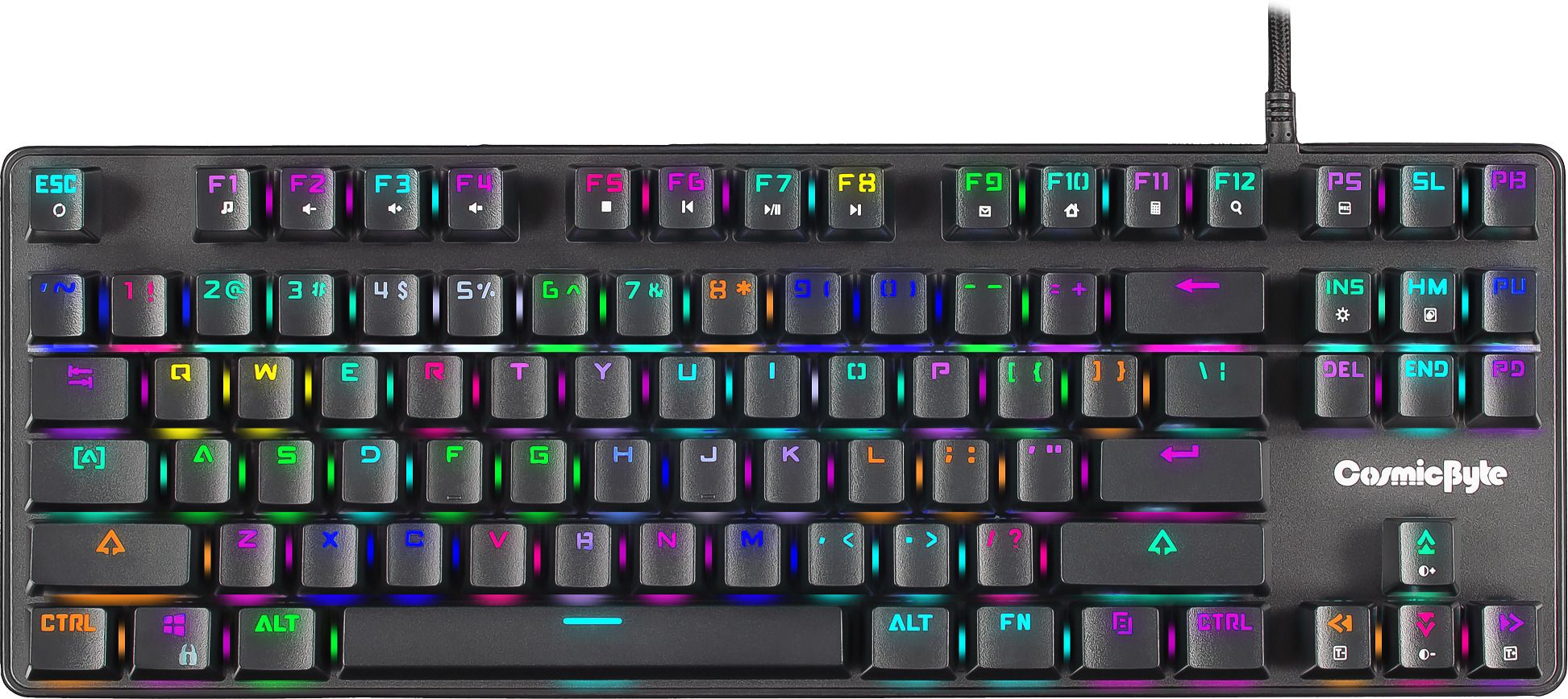 Cosmic Byte CB-GK-16 Firefly Mechanical Outemu Blue Switch Wired USB Tenkeyless Gaming Keyboard Compatible with Desktop, Laptop, Mac with gaming mode ,multimedia_keys,CB-GK-16 Firefly Mechanical Outemu Blue Switch-image-49