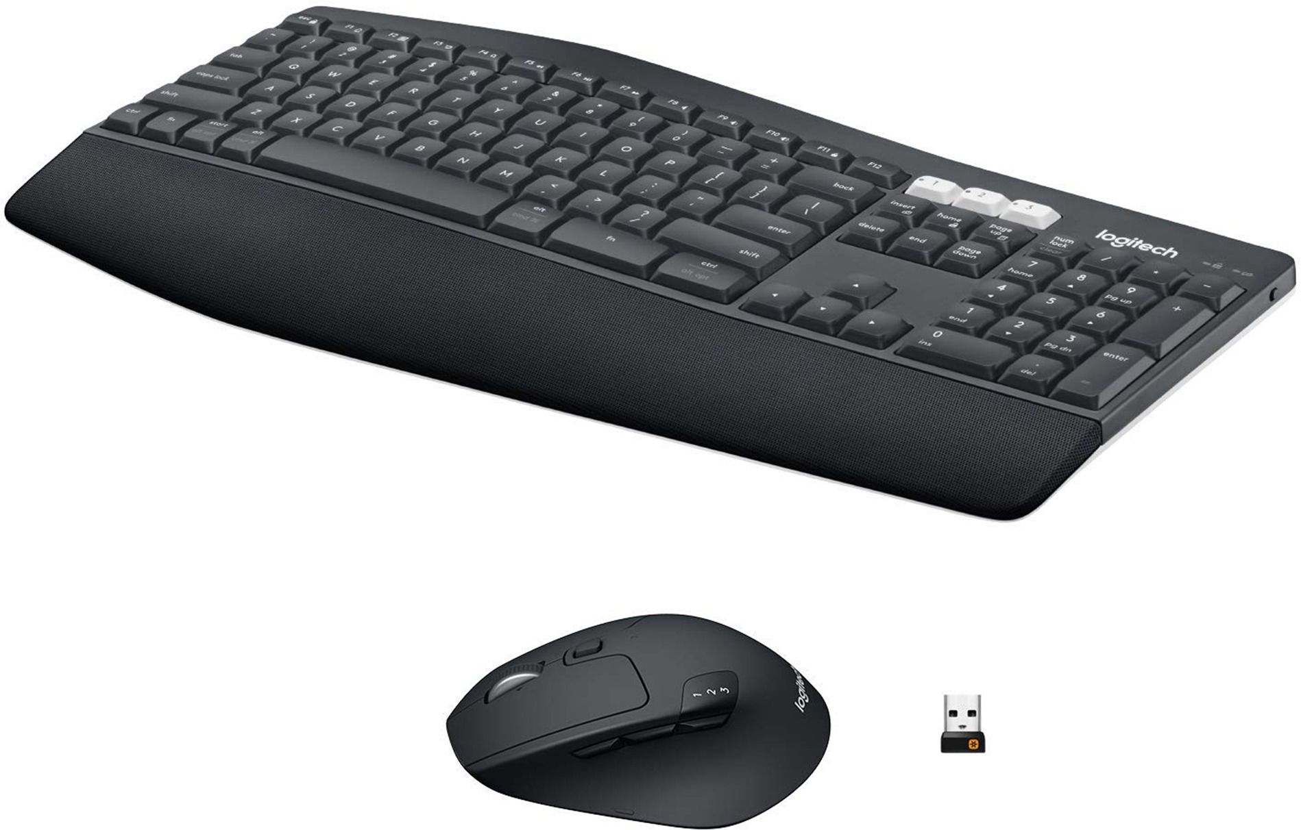 Logitech MK850 Multi-Device Wireless Keyboard and Mouse Set, 2.4GHz Wireless & Bluetooth Bluetooth, Smart Connector, Wireless Handheld Multi-device Keyboard Compatible with Desktop, Laptop, Mac Curved Keyframe , 12 Programmable Keys, 3-Year Battery Life, PC/Mac-image-49