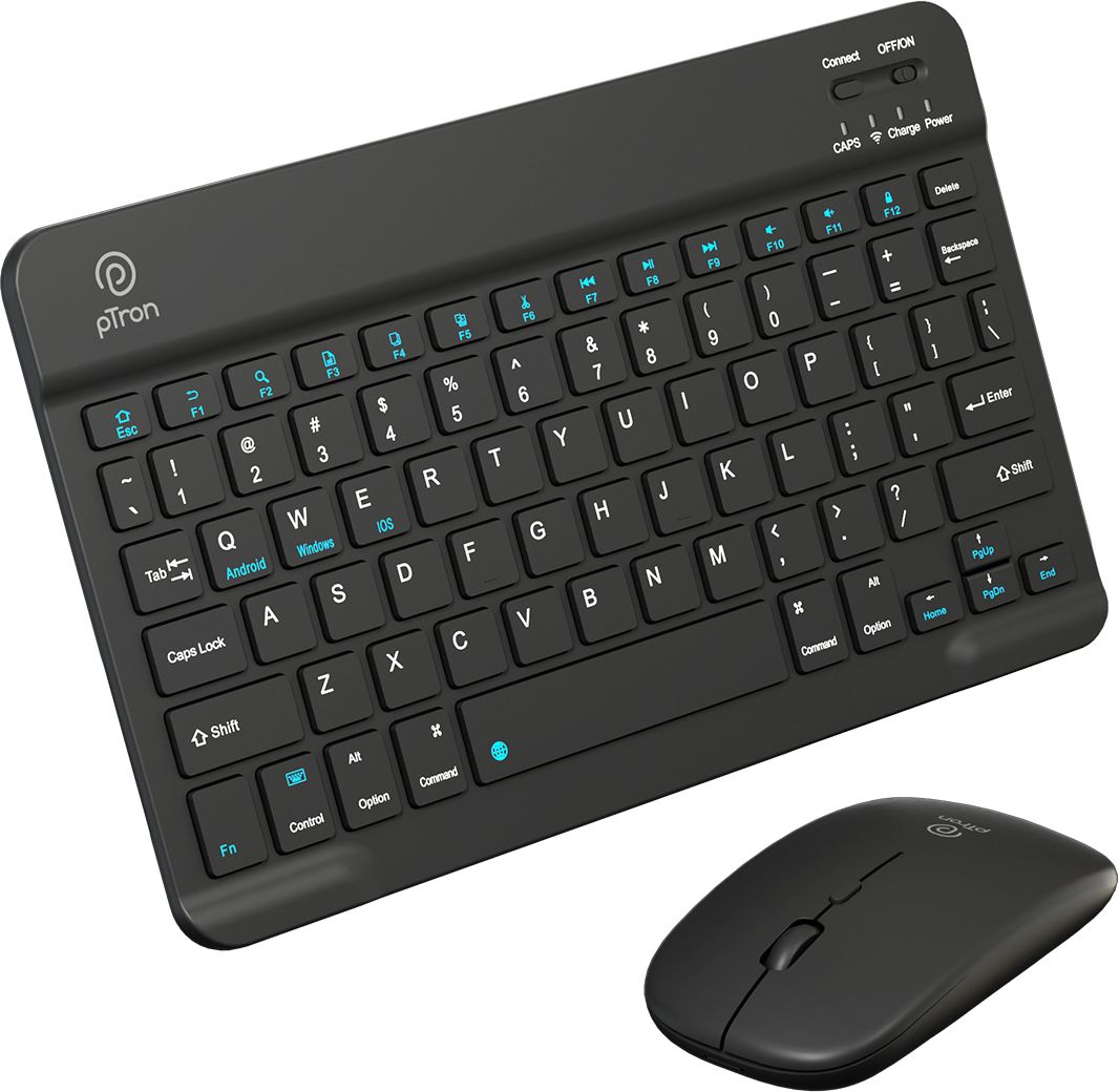 pTron Keyvo KW4 Bluetooth Laptop-size Multi-device Keyboard Compatible with Laptop, Desktop, Laptop, Mac Bluetooth Keyboard & Mouse Combo Set, 1600 DPI-image-26