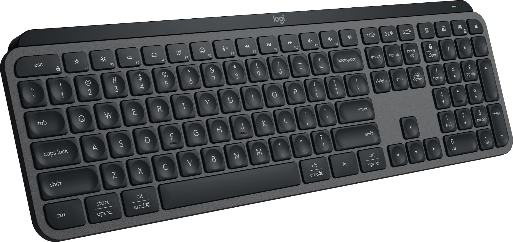 Logitech MX Keys S Wireless Standard Multi-device Keyboard Compatible with Desktop, Laptop, Mac with Low Profile, Fluid Precise Quiet Typing, Programmable Keys, Backlighting-picture-12