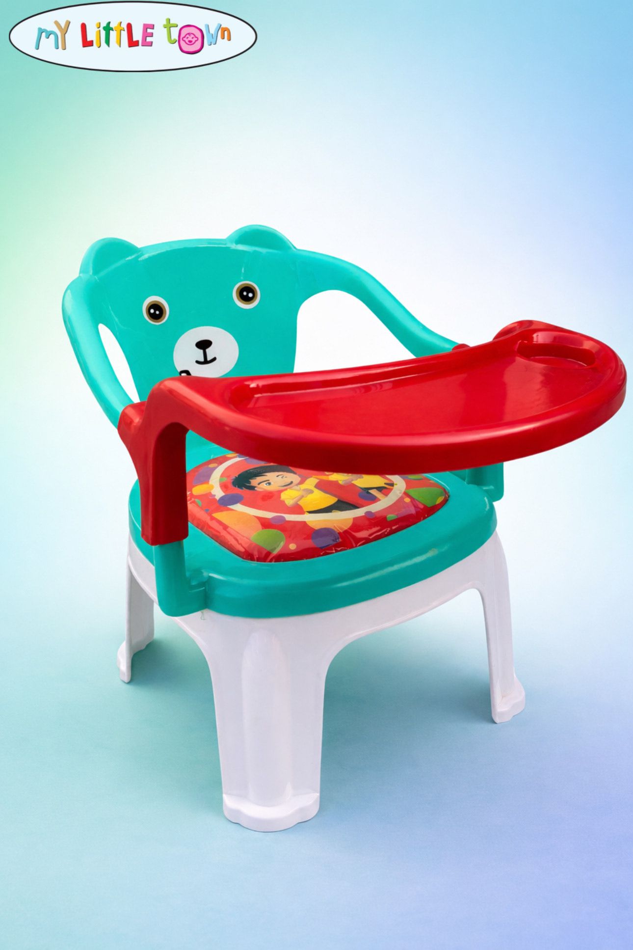Kids Feeding Chair Light Blue 02 | Whistling Cushioned Chair | Baby chair