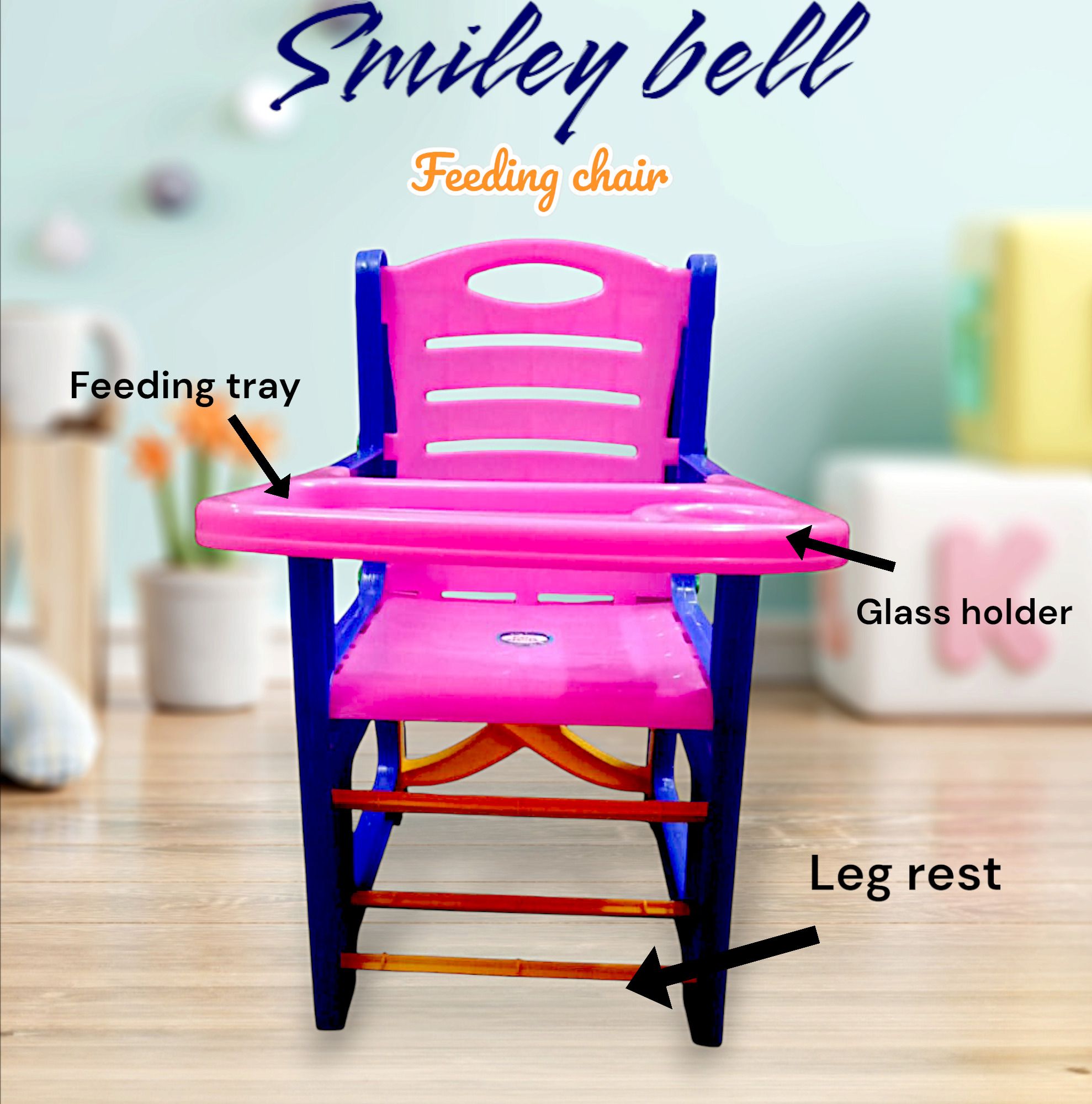 KIDS TWO IN ONE SNACK N PLAY CHAIR, AGE 8 MONTH TO 5 YR, STRONG & STURDY