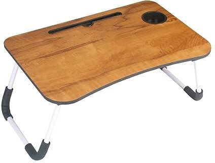 chamunda creations Wooden Brown Laptop Table Wood Portable Laptop Table-picture-13