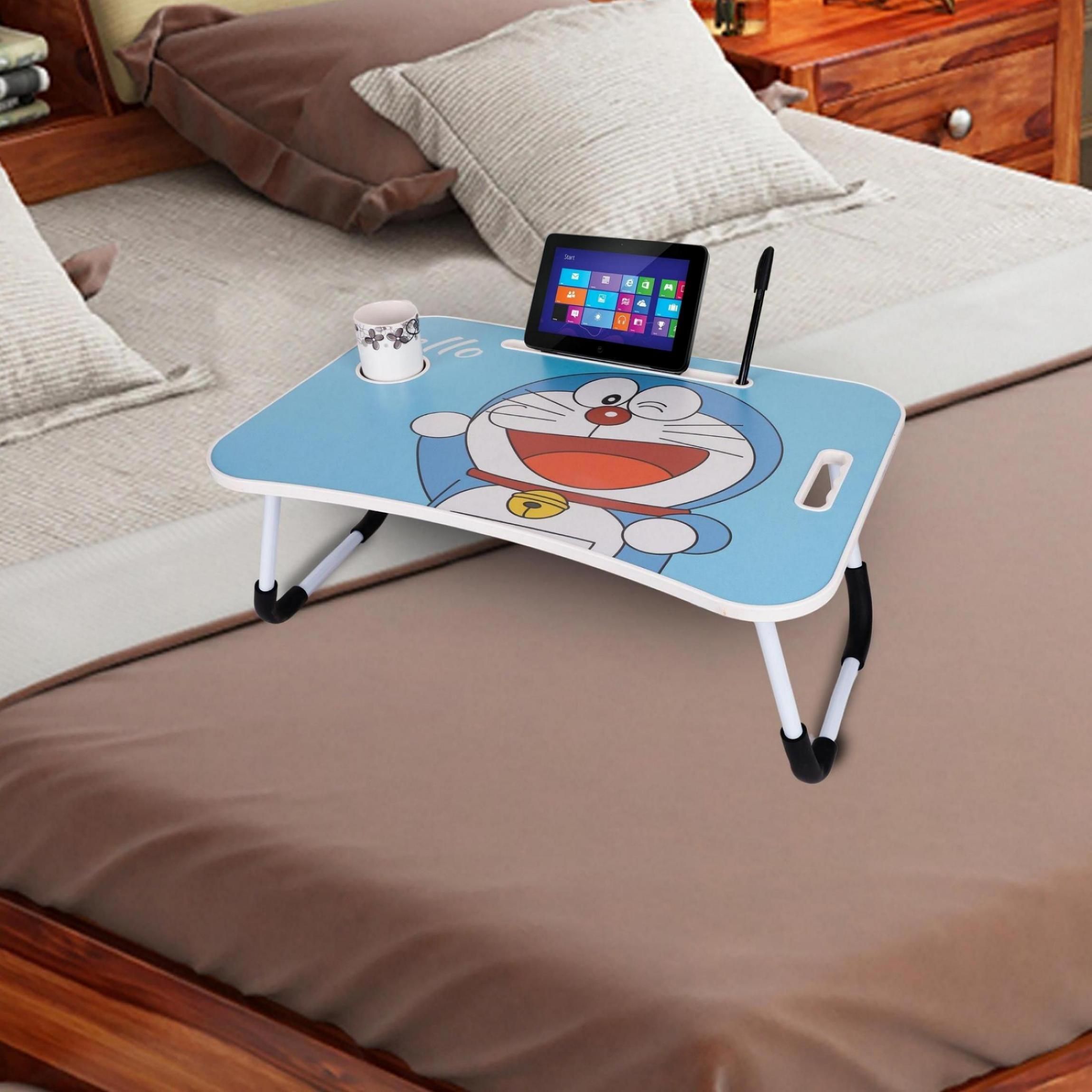 kiara quality first Doremon Prints Protable Foldable Table for Study & Work, Best for Work Home Wood Portable Laptop Table-picture-28