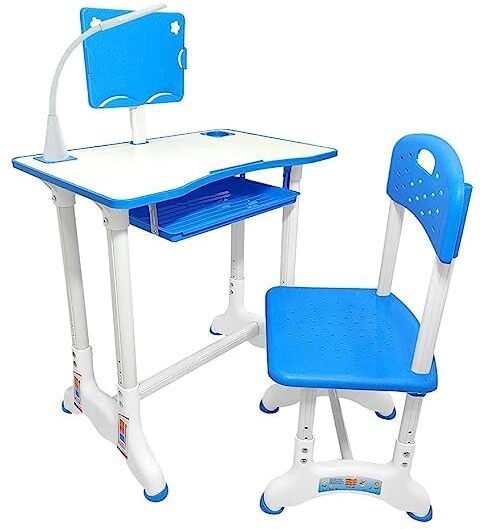 Smart Kids Study Table For 3 To 10 Years with An Option Of Led Lamp- Blue Blue Changing Table