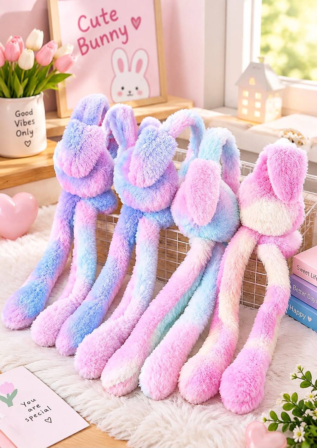 Afabe lovely cute rabbit ear muffs , cute Price History & Comparison ...