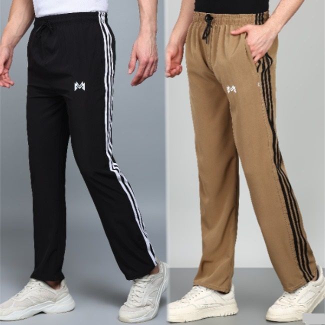 mank d Pack of 2 Men Striped Multicolor Track Pants-picture-19