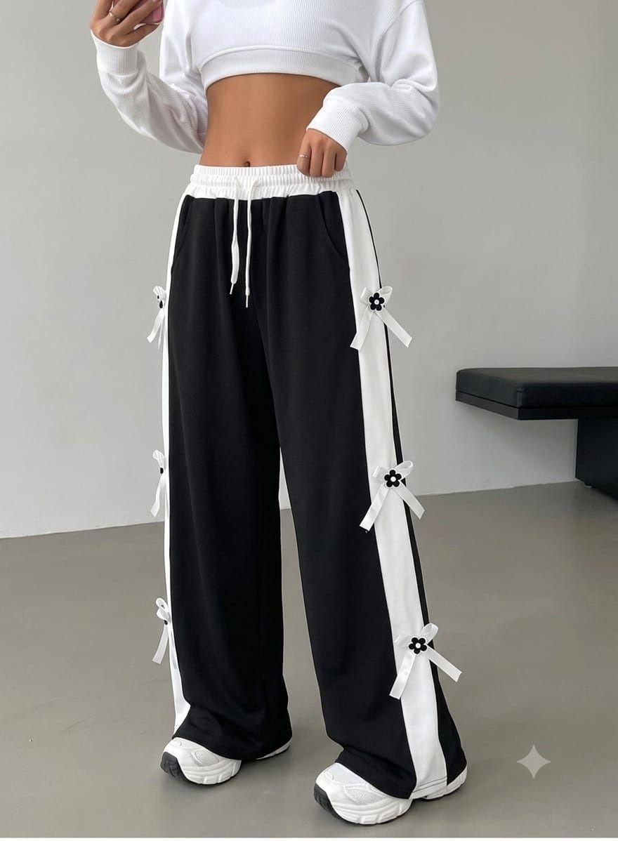 dimri Women Colorblock Black Track Pants-picture-21