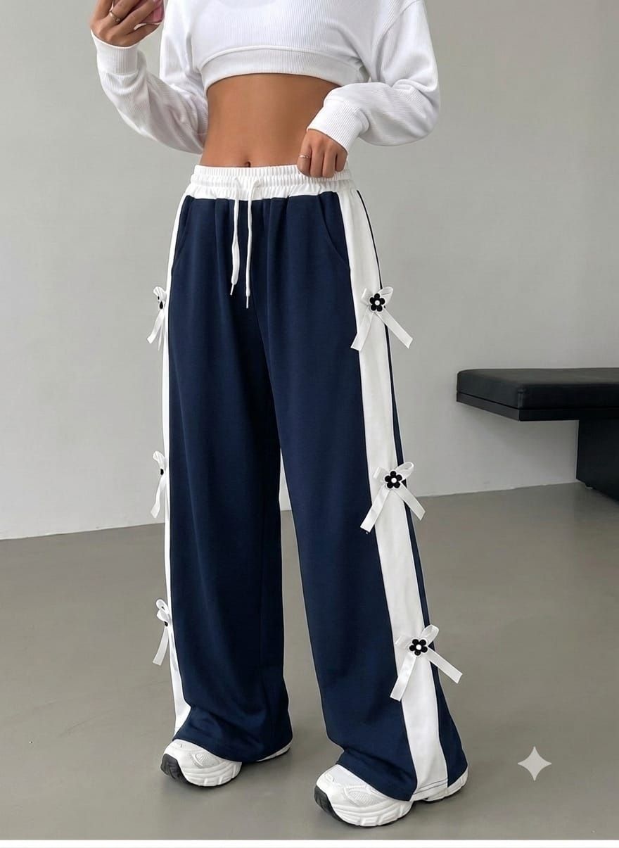dimri Women Colorblock Blue Track Pants-picture-10